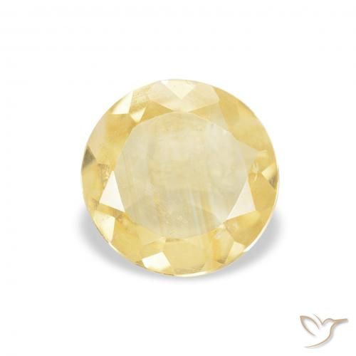 0.73ct Natural Luz amarela Citrino, Redondo, VVS