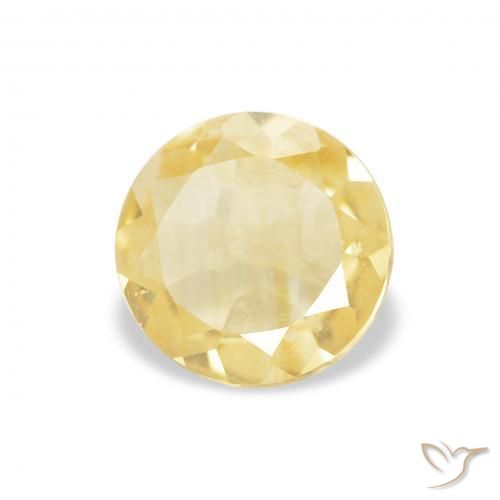 Citrino Luz amarela Natural 0.73ct, Redondo, VVS
