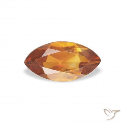 0.49ct Natural laranja marrom Citrino, Marquesa, VVS