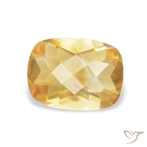 Citrino Dourado Natural 1.04ct, Almofada, VVS-VS