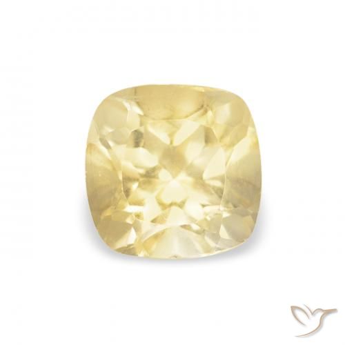 0.53ct Natural Luz Dourada Citrino, Almofada, VVS-VS