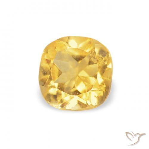 Citrino Dourado Natural 0.44ct, Almofada, VVS-VS