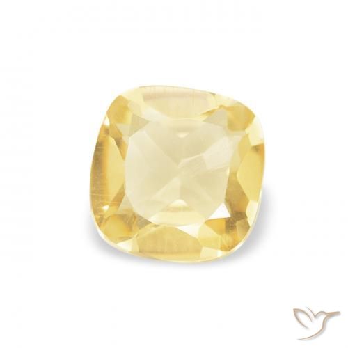 Citrino Luz amarela Natural 0.42ct, Almofada, VVS-VS