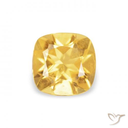 0.42ct Natural ouro brilhante Citrino, Almofada, VVS-VS
