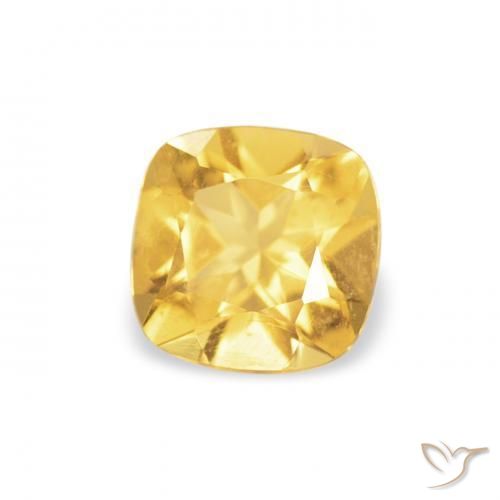 Citrino ouro brilhante Natural 0.42ct, Almofada, VVS-VS