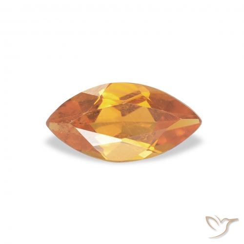 0.44ct Natural Laranja Profundo-Ouro Citrino, Marquesa, VVS