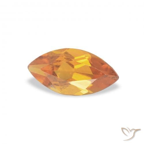 Citrino Laranja Profundo-Ouro Natural 0.44ct, Marquesa, VVS