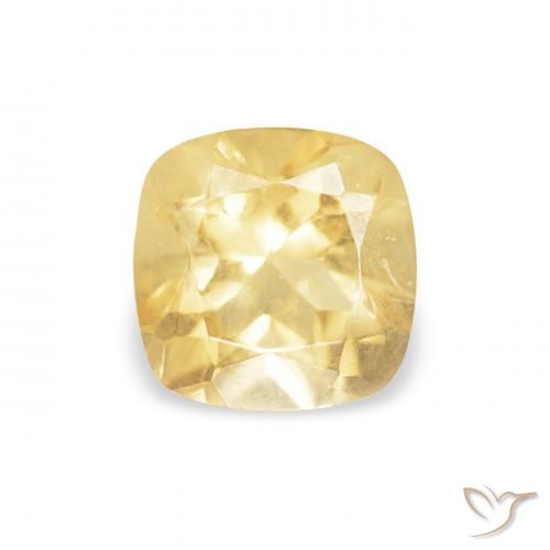 0.55ct Natural Luz amarela Citrino, Almofada, VVS-VS