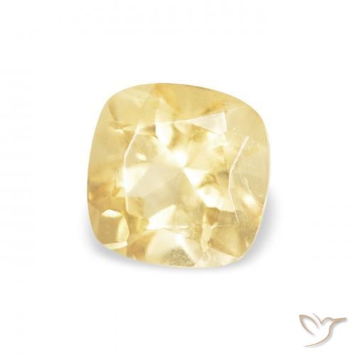 Citrino Luz amarela Natural 0.55ct, Almofada, VVS-VS