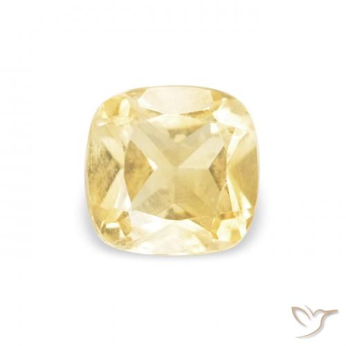 0.46ct Natural Luz amarela Citrino, Almofada, VVS-VS
