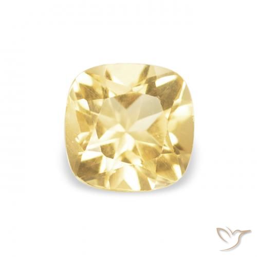 0.52ct Natural Luz Dourada Citrino, Almofada, VVS