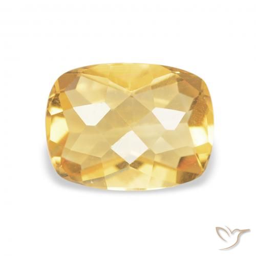 1.14ct Natural ouro médio Citrino, Almofada, VVS