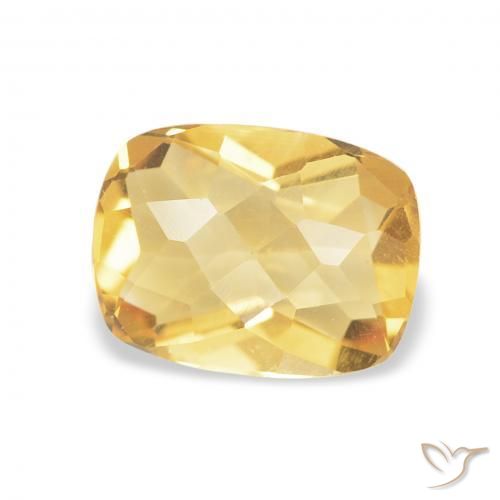 Citrino ouro médio Natural 1.14ct, Almofada, VVS