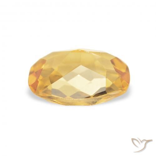 Citrino ouro médio Natural 1.14ct, Almofada, VVS