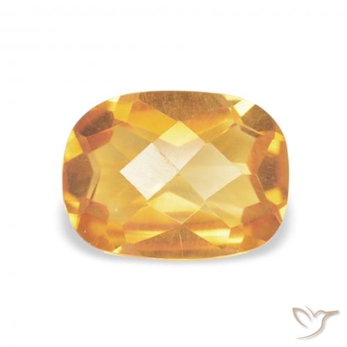 1.17ct Natural Laranja-Ouro Citrino, Almofada, VVS-VS