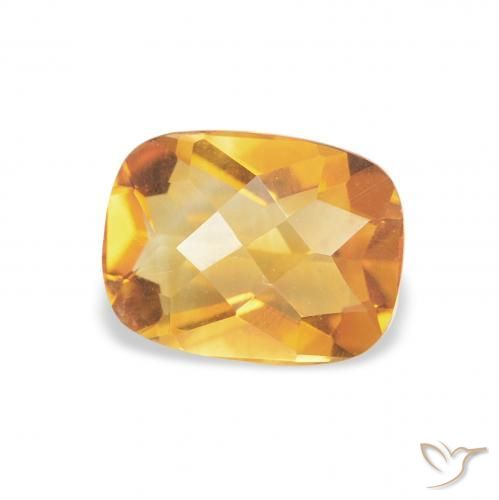 Citrino Medium Light Orange-Gold Natural 1.10ct, Almofada, VVS-VS
