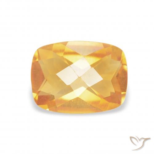 1.16ct Natural Laranja Médio Citrino, Almofada, VVS-VS