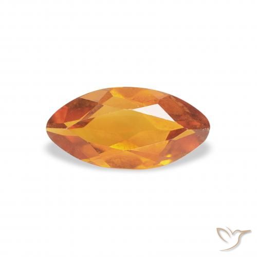 0.48ct Natural Laranja escuro-dourado Citrino, Marquesa, VVS-VS