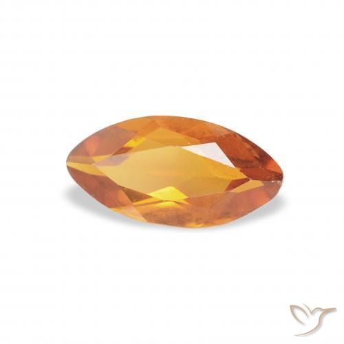 Citrino Laranja escuro-dourado Natural 0.48ct, Marquesa, VVS-VS