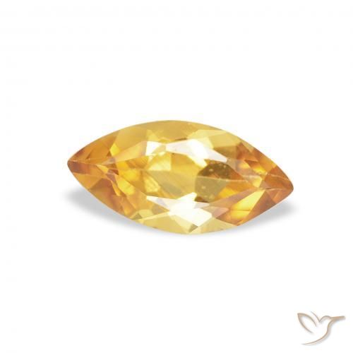 Citrino Medium Light Orange-Gold Natural 0.43ct, Marquesa, VVS-VS