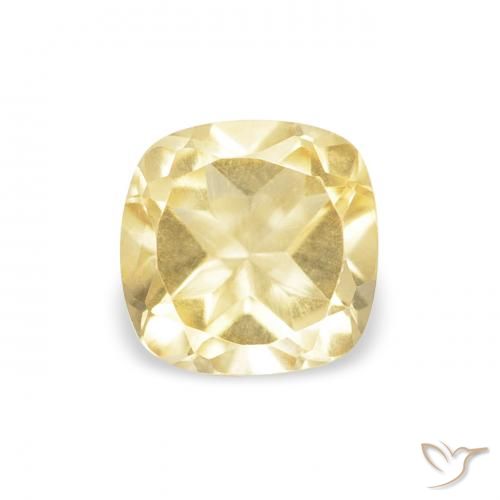0.53ct Natural Amarelo Dourado Claro Citrino, Almofada, VVS-VS