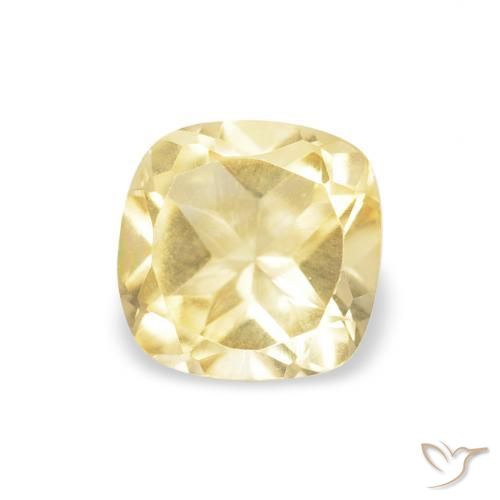 Citrino Amarelo Dourado Claro Natural 0.53ct, Almofada, VVS-VS