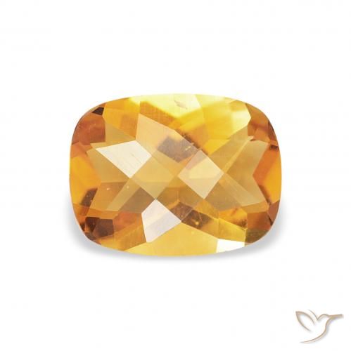 1.04ct Natural Laranja Dourado Profundo Citrino, Almofada, VS