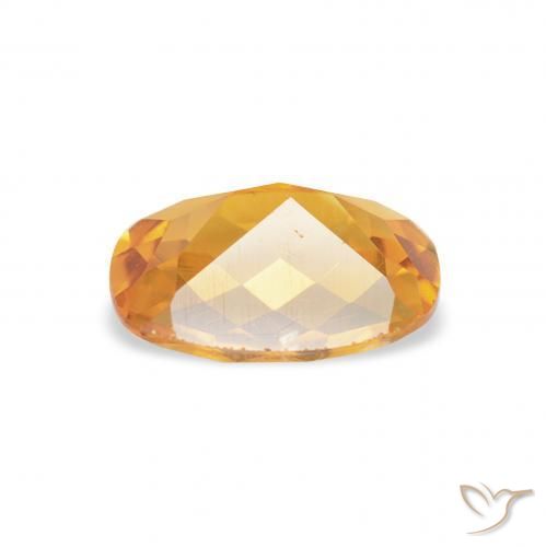 Citrino Laranja Dourado Profundo Natural 1.04ct, Almofada, VS