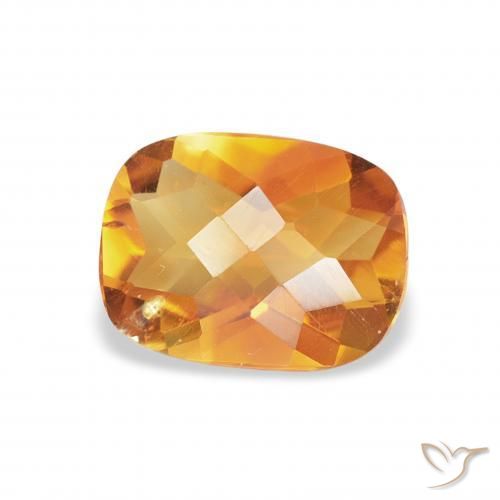 Citrino terra laranja Natural 1.02ct, Almofada, VS