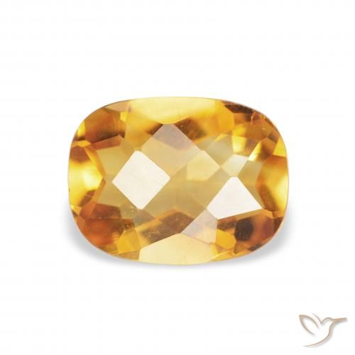 1.15ct Natural Laranja Dourada Citrino, Almofada, VS