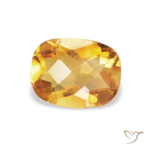 Citrino Laranja Dourada Natural 1.15ct, Almofada, VS