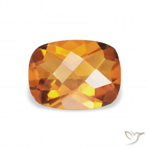 1.16ct Natural terra laranja Citrino, Almofada, VVS