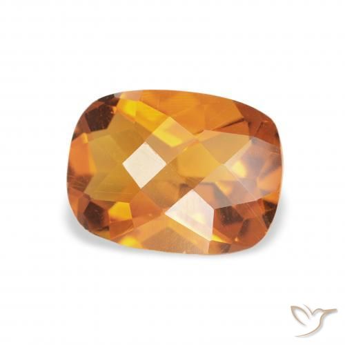Citrino terra laranja Natural 1.16ct, Almofada, VVS