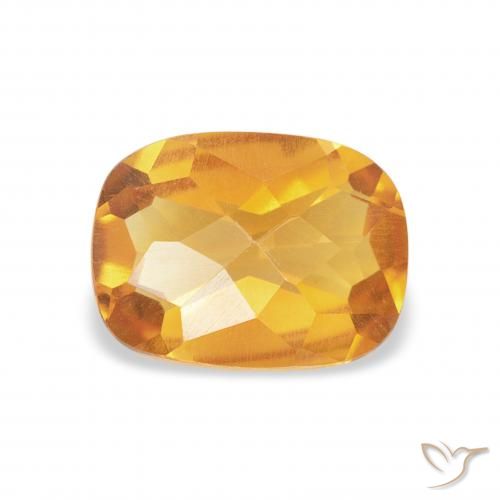 1.04ct Natural Laranja escuro-dourado Citrino, Almofada, VVS