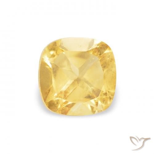 0.55ct Natural ouro médio Citrino, Almofada, VS