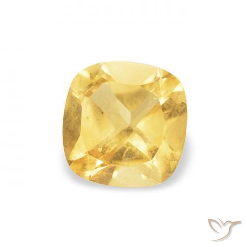 Citrino ouro médio Natural 0.55ct, Almofada, VS
