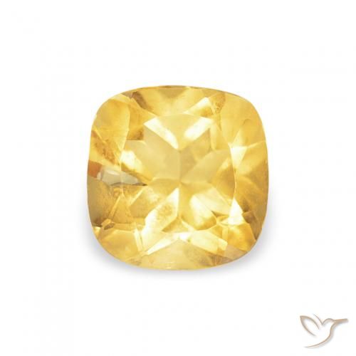 0.52ct Natural Dourado médio Citrino, Almofada, VS