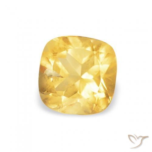 Citrino Dourado médio Natural 0.52ct, Almofada, VS