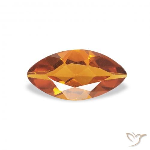 0.46ct Natural Laranja Médio Citrino, Marquesa, VS