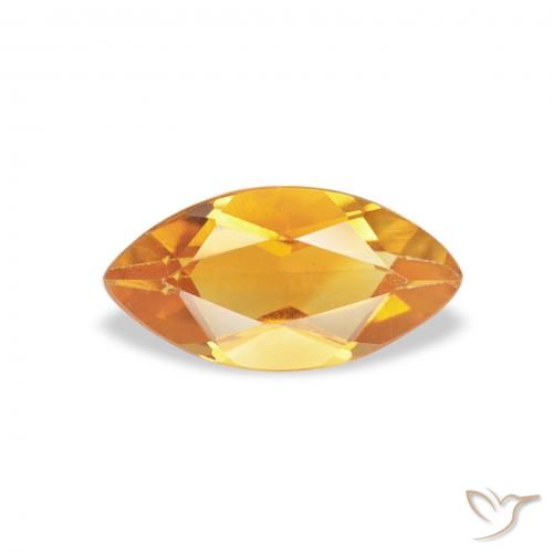 0.53ct Natural Laranja-Ouro Citrino, Marquesa, VS