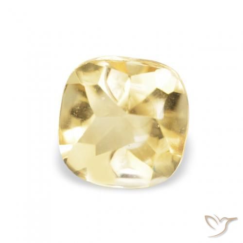 0.58ct Natural Luz Dourada Citrino, Almofada, Transparente