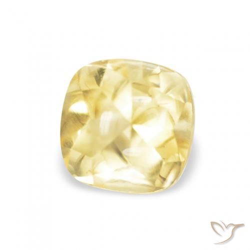 Citrino Amarelo Dourado Claro Natural 0.64ct, Almofada, Transparente