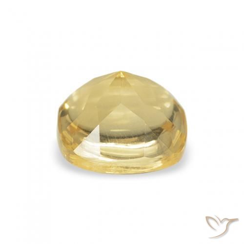 Citrino Amarelo Dourado Claro Natural 0.64ct, Almofada, Transparente