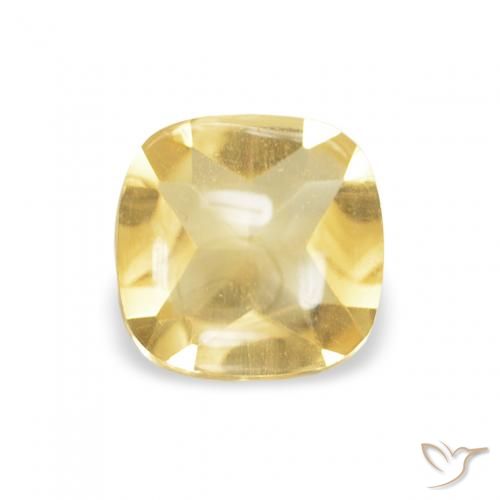 0.46ct Natural Amarelo Dourado Claro Citrino, Almofada, Transparente