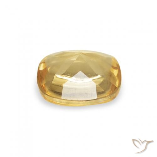 Citrino Amarelo Dourado Claro Natural 0.46ct, Almofada, Transparente