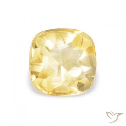 0.66ct Natural Amarelo Dourado Claro Citrino, Almofada, Transparente