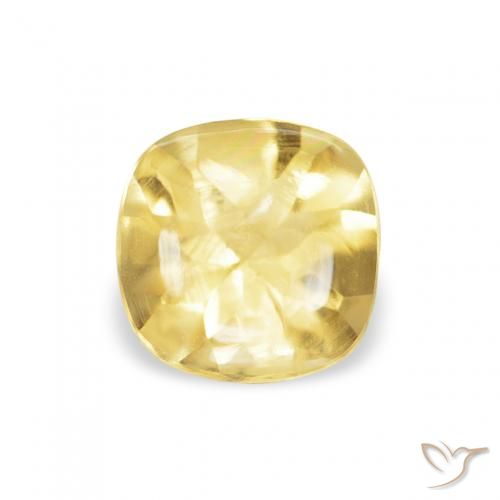 0.51ct Natural Amarelo Dourado Claro Citrino, Almofada, Transparente