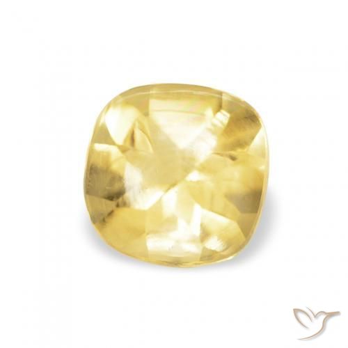 Citrino Amarelo Dourado Claro Natural 0.51ct, Almofada, Transparente