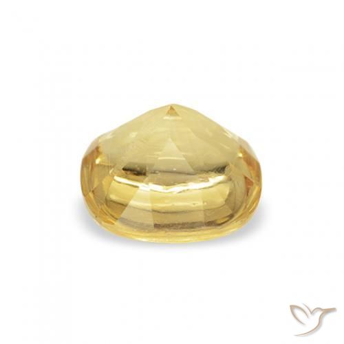 Citrino Amarelo Dourado Claro Natural 0.51ct, Almofada, Transparente