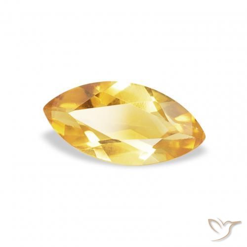 Citrino ouro brilhante Natural 0.44ct, Marquesa, VS